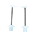 Cerniere - Ricambi copriwater. Coppia bulloni in metallo, testa quadra in plastica, adatti sedili tipo S 12