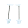 Cerniere - Ricambi copriwater. Coppia bulloni in metallo, testa quadra in plastica, adatti sedili tipo S 12