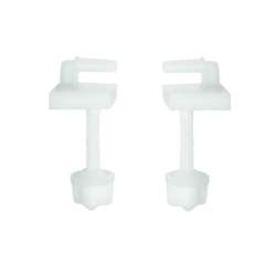Cerniere - Ricambi copriwater. Coppia supporti in plastica, completa di bulloni in nylon, adatti sedili tipo S 12