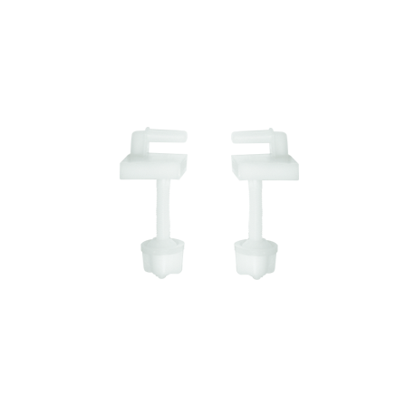 Cerniere - Ricambi copriwater. Coppia supporti in plastica, completa di bulloni in nylon, adatti sedili tipo S 12