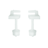 Cerniere - Ricambi copriwater. Coppia supporti in plastica, completa di bulloni in nylon, adatti sedili tipo S 12