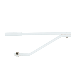 Fissaggi per termosanitari. Coppia mensole regolabili, per fissaggio lavelli, plastificate colore bianco.