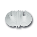 Rosette apribili in moplen bianco