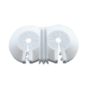 Rosette apribili in moplen bianco