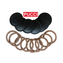 RICAMBI PER CASSETTE SCARICO Originali «Pucci» Serie 10 membrane «Pucci», con 20 anelli fibra, in busta S/S