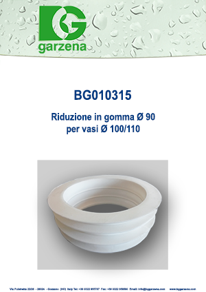 Riduzione in gomma nera Ø 90 per vasi Ø 100/110