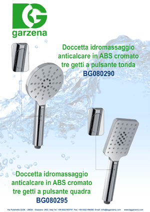 Doccetta idromassaggio anticalcare in ABS